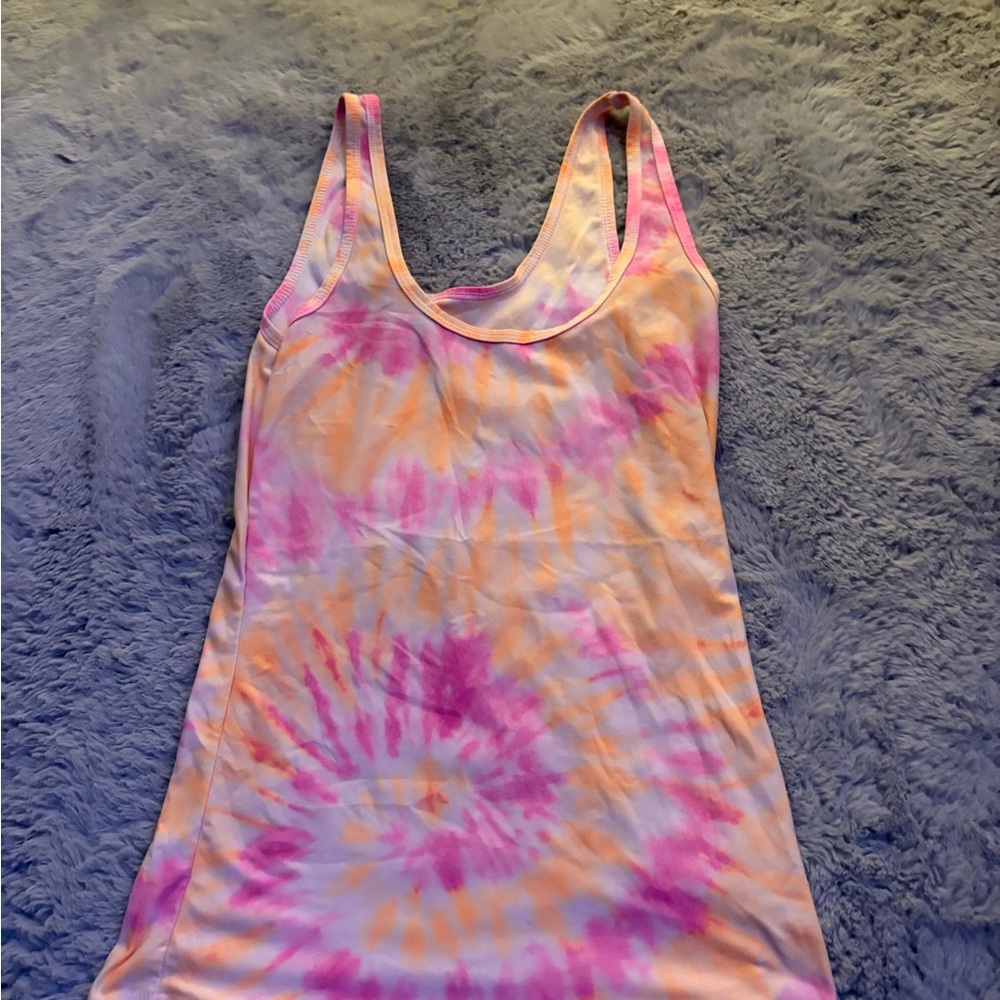 No Boundaries Pink and Purple Tie-Dye Tank